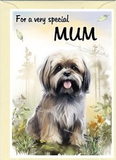 Lhasa Apso Biglietto Bianco