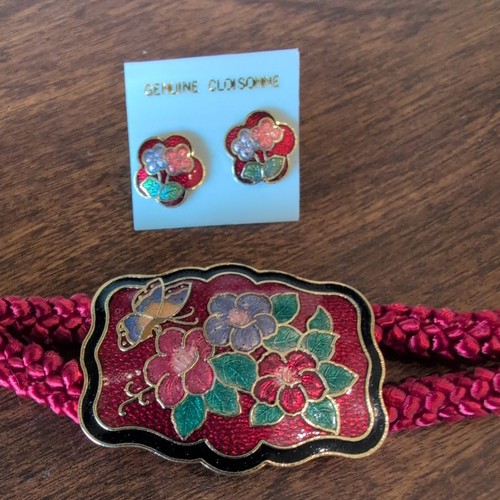 Orecchini vintage rosso - orecchini,