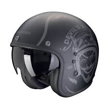 Casco Jet Cafe Racer SCORPION BELFAST EVO ROMEO Nero Opaco Argento