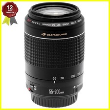 Canon zoom EF 55/200mm f4,5-5,6. Obiettivo Full Frame per fotocamere EOS.