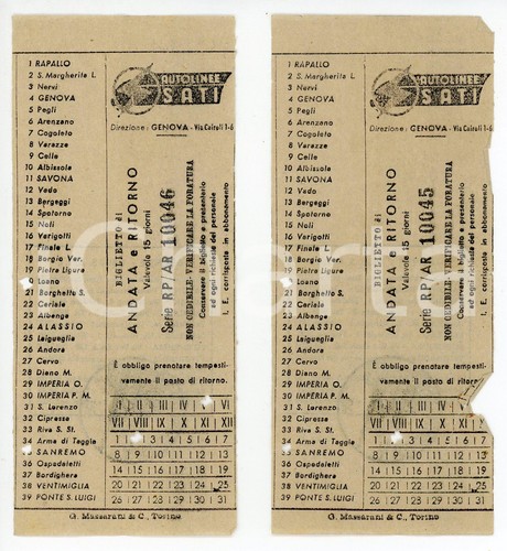 1940 genova autolinee sati - autolinee,
