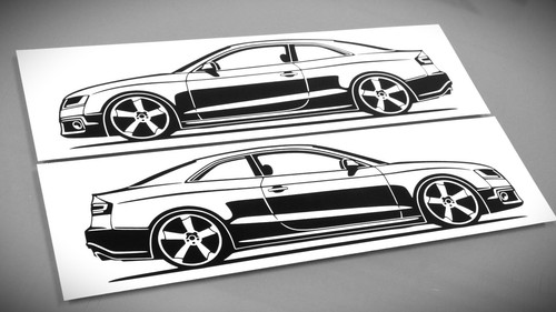 Set adesivi sagoma audi - set,