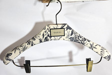 Gucci genuine originale appendiabiti gruccia con mollette bianca fantasia fiori