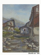 QUADRO AD OLIO VEDUTA DI UN