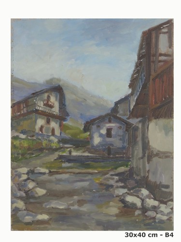 Quadro olio veduta un - quadro,