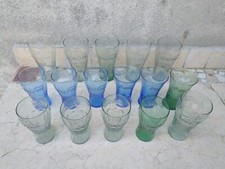 Lotto 16 bicchieri Coca Cola vintage da collezione esattamente come da foto