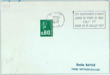 95570 - FRANCIA - STORIA POSTALE - FRANCOBOLLO SPECIALE su copertina: PING PONG 1977