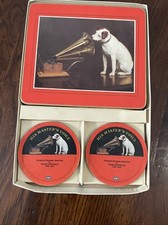 RCA His Master's Voice Coaster Set Table Mats and Coasters 1960's VINTAGE