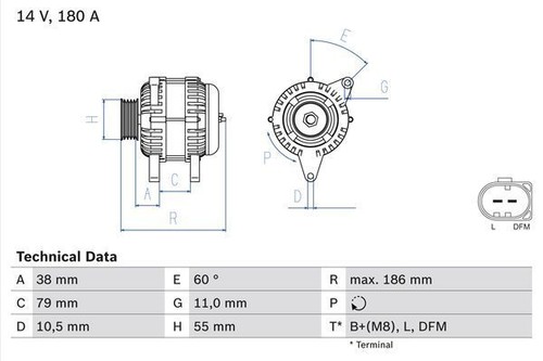 Alternatore bosch per iveco - per,