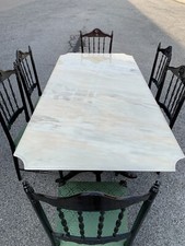 tavolo con piano in marmo Anni