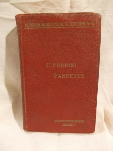 Libro manuale pandette - manuale, di