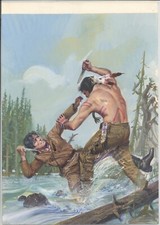 PINO D'ANGELICO - TAVOLA ORIGINALE COPERTINA  DAVY CROCKETT  1975 - EDINATIONAL