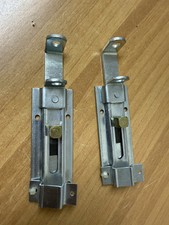 Nr 2 Chiavistello Zincato Blocco Porta Portone Box Recito ecc. 16 cm X 4,5 cm