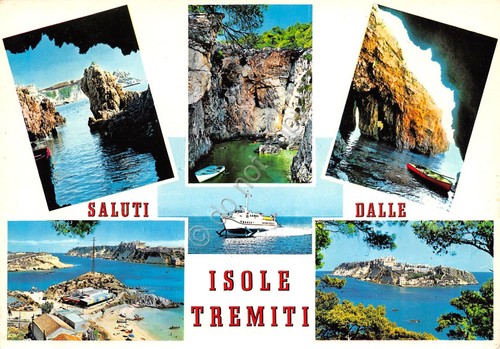 Cartolina isole tremiti vedute - isole,