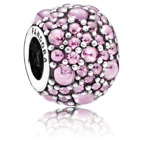 Charm pandora goccioline - charm, rosa