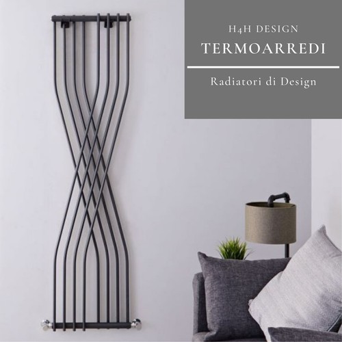 Termoarredo design antracite - termoarredo,