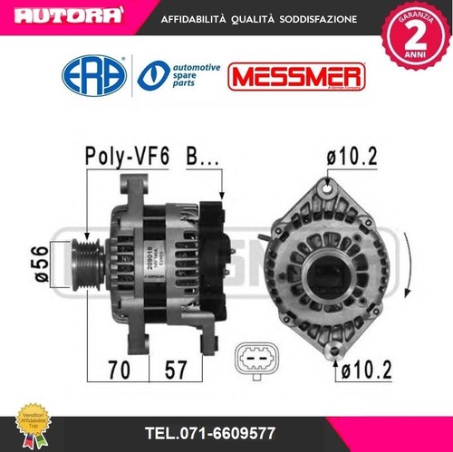 209018a alternatore 140 - 209018a, ampere