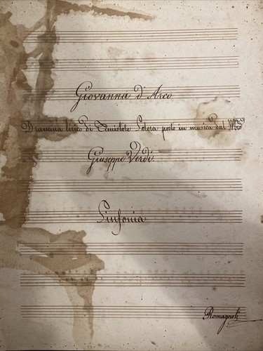 Antico manoscritto musicale - manoscritto,