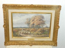 Dipinto " Paesaggio Con Pecore U.Schäfe " Probabilmente Inghilterra! Firmato