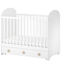 Lettino singolo con cassetto IKEA, materasso 120x60, 1 Set Lenzuola + Paracolpi