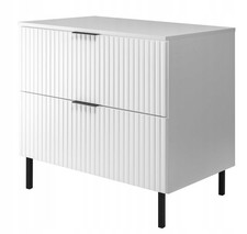 Armadio Armadietto Mobile Lavandino Appoggio Lavabo Piedini 80 cm FLOW Bianco