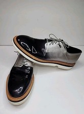 CESARE PACIOTTI SCARPE OXFORD UOMO NERO GRIGIO VERNICE 49602 UK 10/US 11