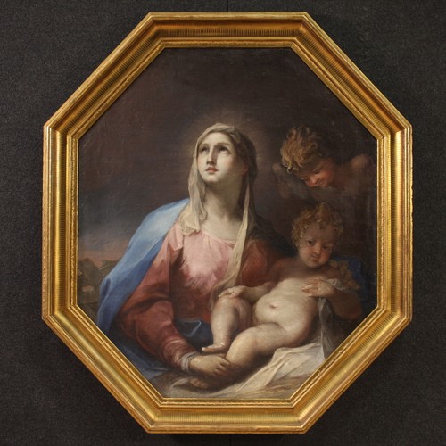 Antica madonna col bambino - madonna,