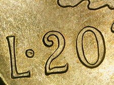 20 LIRE 1976 ERRORE - LINEA IN
