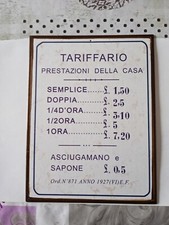 Targa fascista Tariffario 1927 rifacimento 