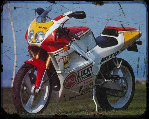 Insegna metallo cagiva mito - metallo, i