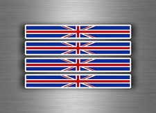4x sticker adesivi adesivo vinyl auto union bandiera inglese uk regno unito jack