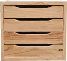 Cassettiera legno naturale - legno,