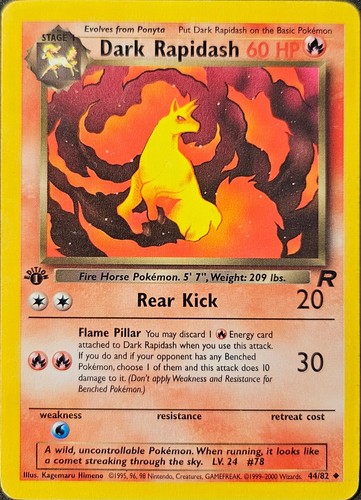 Dark rapidash edizione team - rapidash, 1a