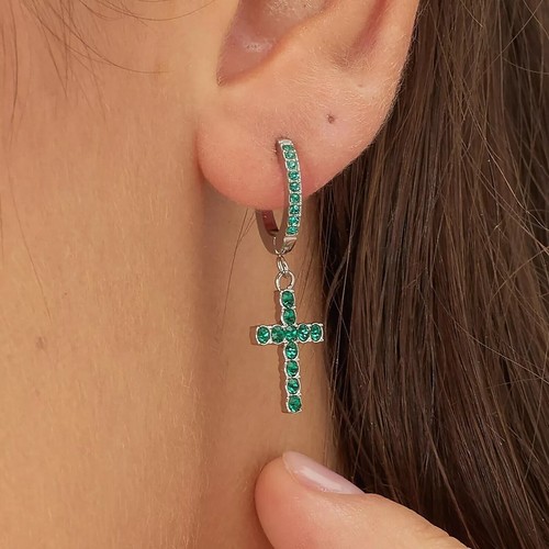 Orecchini ragazza croce - ragazza,