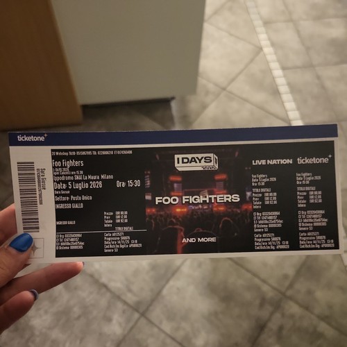 Ticket biglietto concerto - concerto, foo