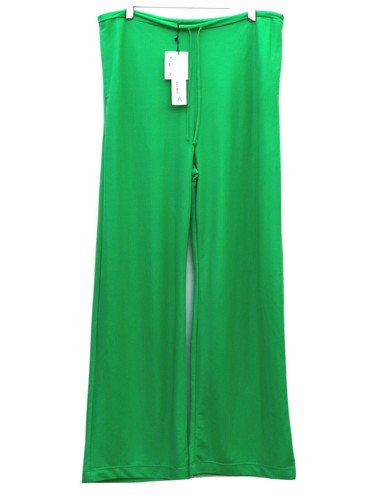 Pantaloni flowy verde gamba - pantaloni, a