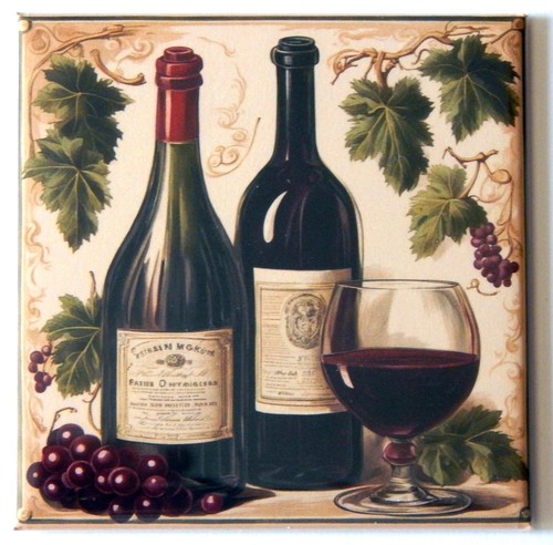 Red wine fridge magnet - wine, sign