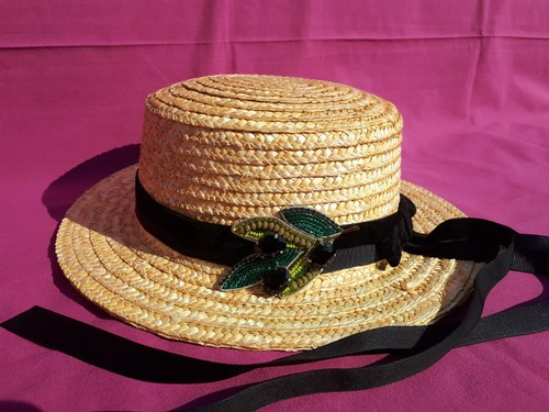 Cappello paglia oliva handmade - paglia,