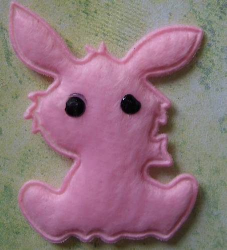 Lot appliques lapin assis - appliques,