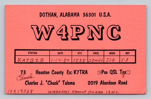 Ham radio qsl qso w4pnc - radio, qsl/qso