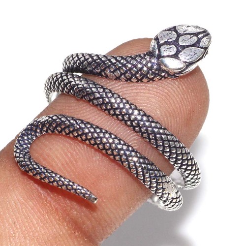 Anello gotico serpente argento - anello,