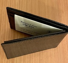 Portafoglio Uomo in Pelle Nera Vintage Nuovo - Pelletteria di LussoOM-SAL Modena