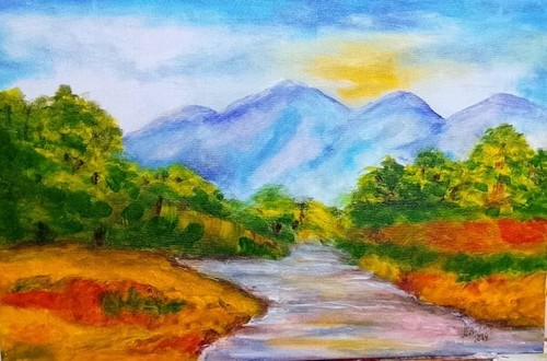 Quadro acrilico tela - tela., 30x60