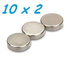 100 MAGNETI NEODIMIO 10X2 MM CALAMITA POTENTE FIMO CERAMICA MAGNETE CALAMITE