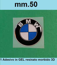 1 adesivo BMW GEL 50.mm Resinati morbidi scritta stemma logo 3D per Auto e Moto