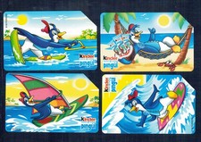 GIAN - Serie Tematica  "KINDER PINGUI"   4 Schede Usate - Completa