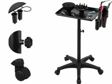 Carrello portaoggetti in alluminio con 5 rotelle per parrucchiere e estetiste