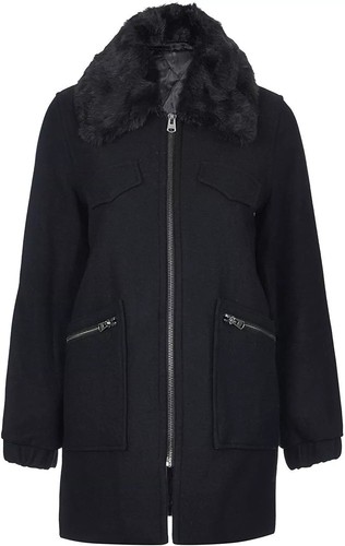 Topshop navy lana cappotto - lana,