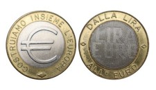 GETTONE BIMETALLICO DALLA LIRA ALL’EURO 1999