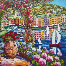 Faccincani Athos 100x100 Portofino Serigrafia Polimaterica su cartoncino